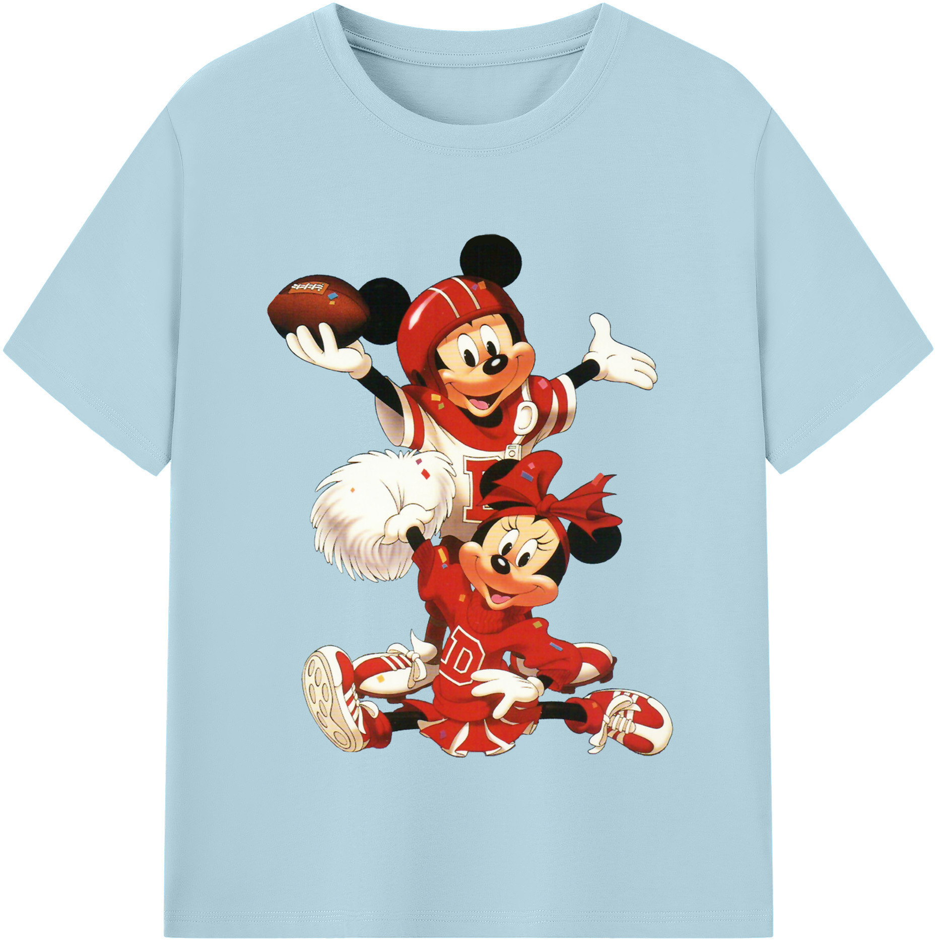 （画像用） ミッキーマウス Mickey Mouse 綿100％半袖Tシャツ（フロントプリント）